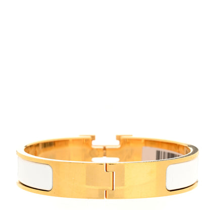 Hermes Enamel Narrow Clic Clac H Bracelet PM White 3 of 5