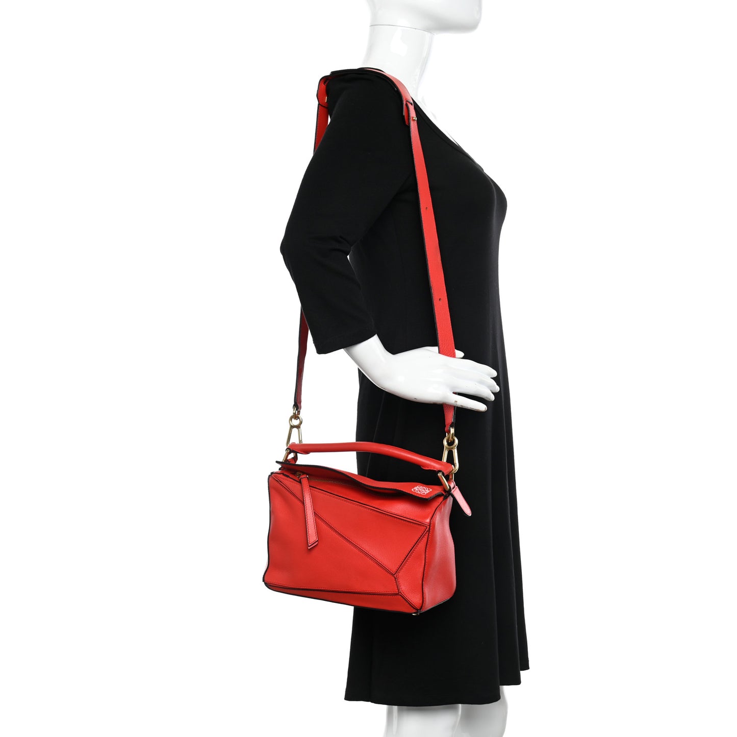 Calfskin Small Puzzle Bag Scarlet