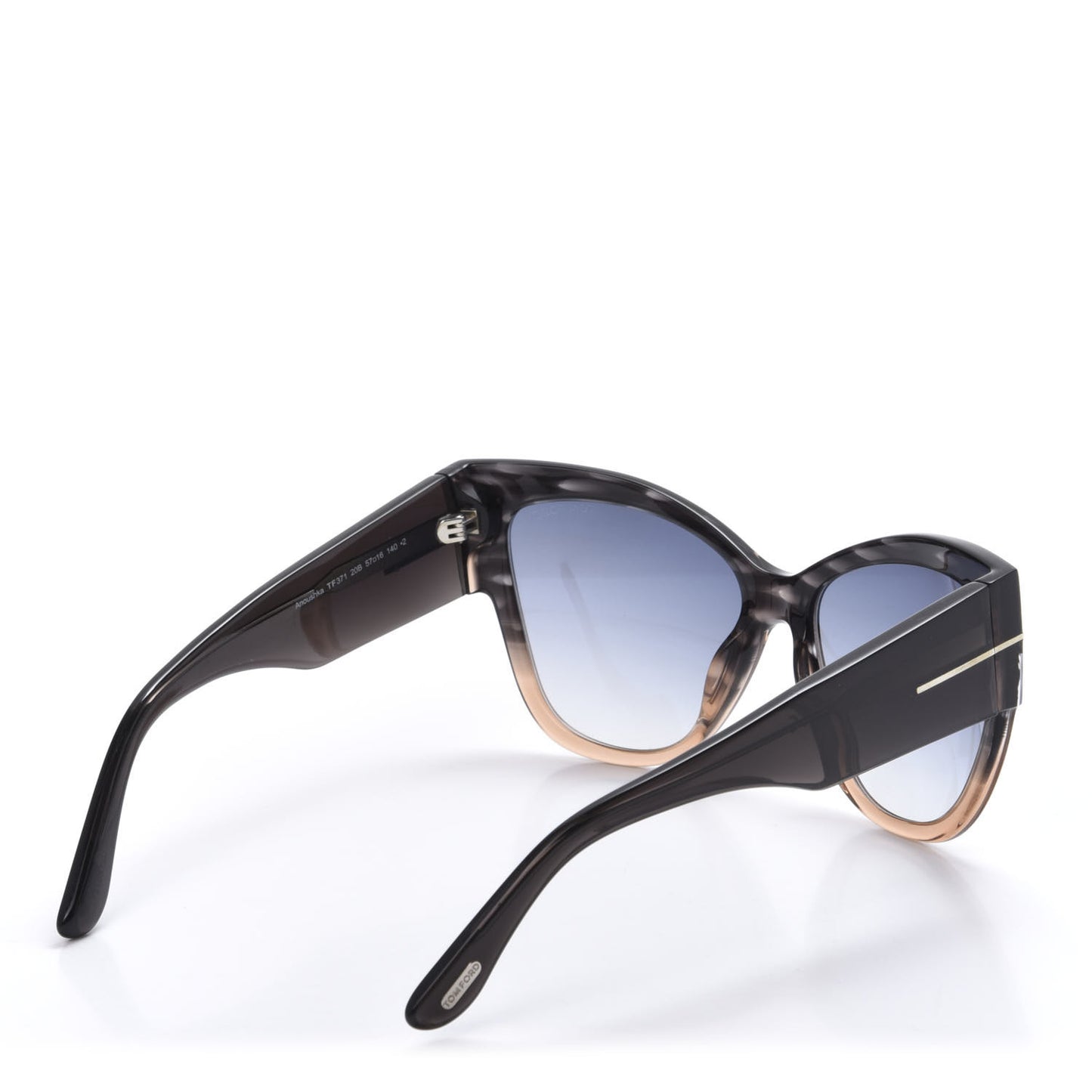 Acetate Anoushka Cat Eye Sunglasses TF371 Melange Grey Peach