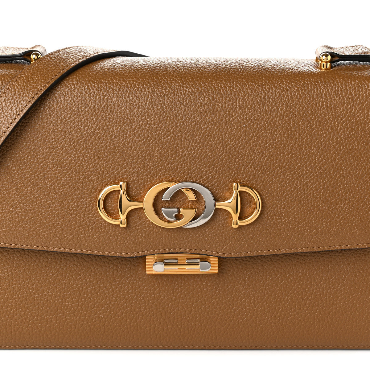 Grainy Calfskin Small Zumi Shoulder Bag Friky Taupe