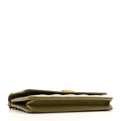 Chanel Caviar Quilted Boy Wallet On Chain WOC Khaki 4 of 14