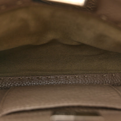Fendi Cuoio Romano Snakeskin Selleria Mini Peekaboo Iconic Satchel Roccia Corda 6 of 13