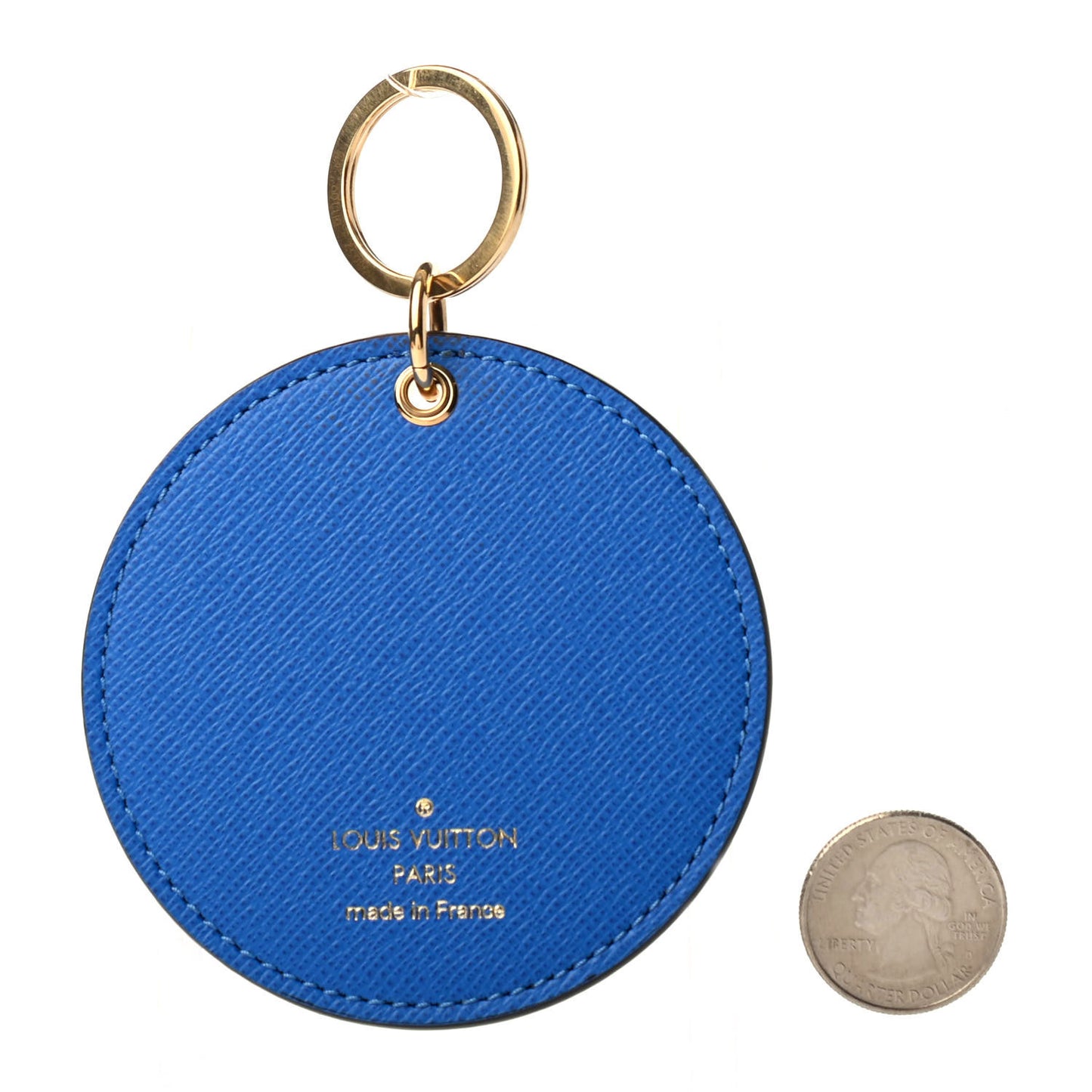 Monogram 2019 Christmas Animation Venice Bag Charm Key Ring Blue