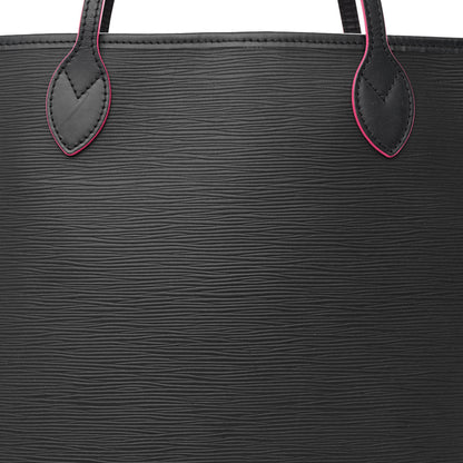 Louis Vuitton Epi Neverfull MM Black Hot Pink 10 of 13