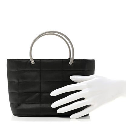 Chanel Nylon Quilted Chocolate Bar Mini Tote Black 2 of 9