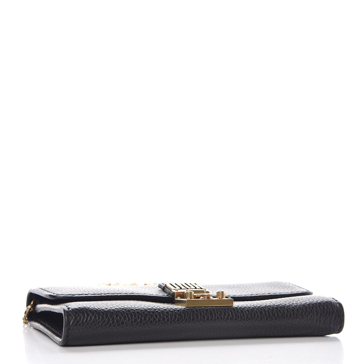 Christian Dior Calfskin Dioraddict Wallet on Chain Black 4 of 9
