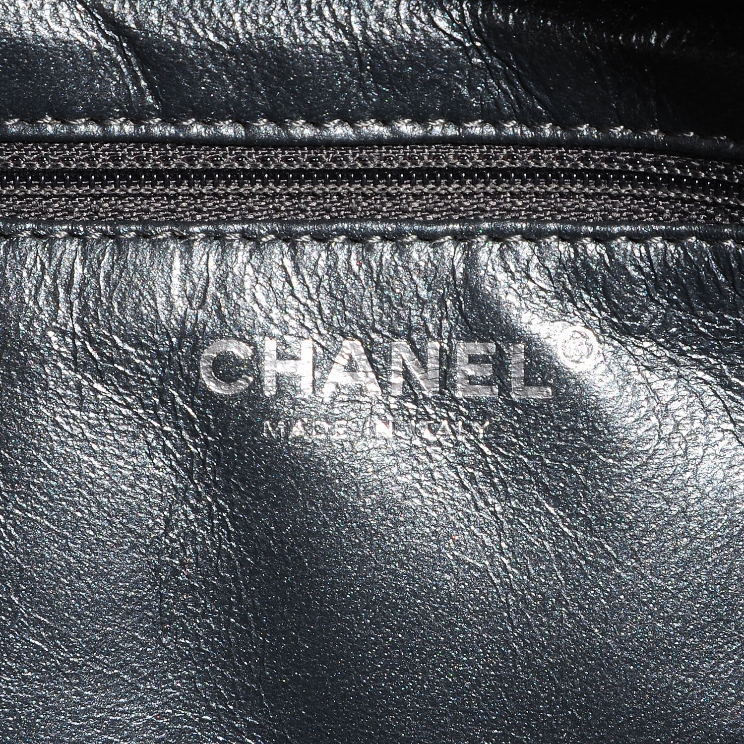 Chanel Metallic Aged Calfskin Quilted Small Reissue Camera Case Dark Silver 6 of 7