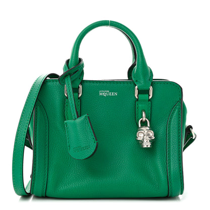 Alexander McQueen Pebbled Calfskin Mini Padlock Tote Emerald 1 of 15