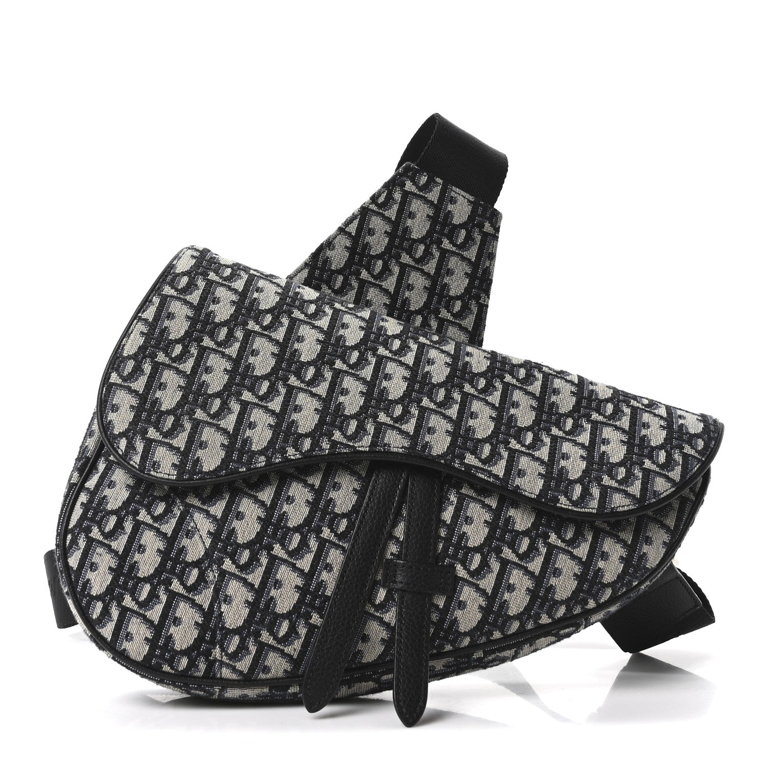 Christian Dior Oblique Mens Saddle Bag Blue 1 of 9