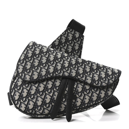 Christian Dior Oblique Mens Saddle Bag Blue 1 of 9