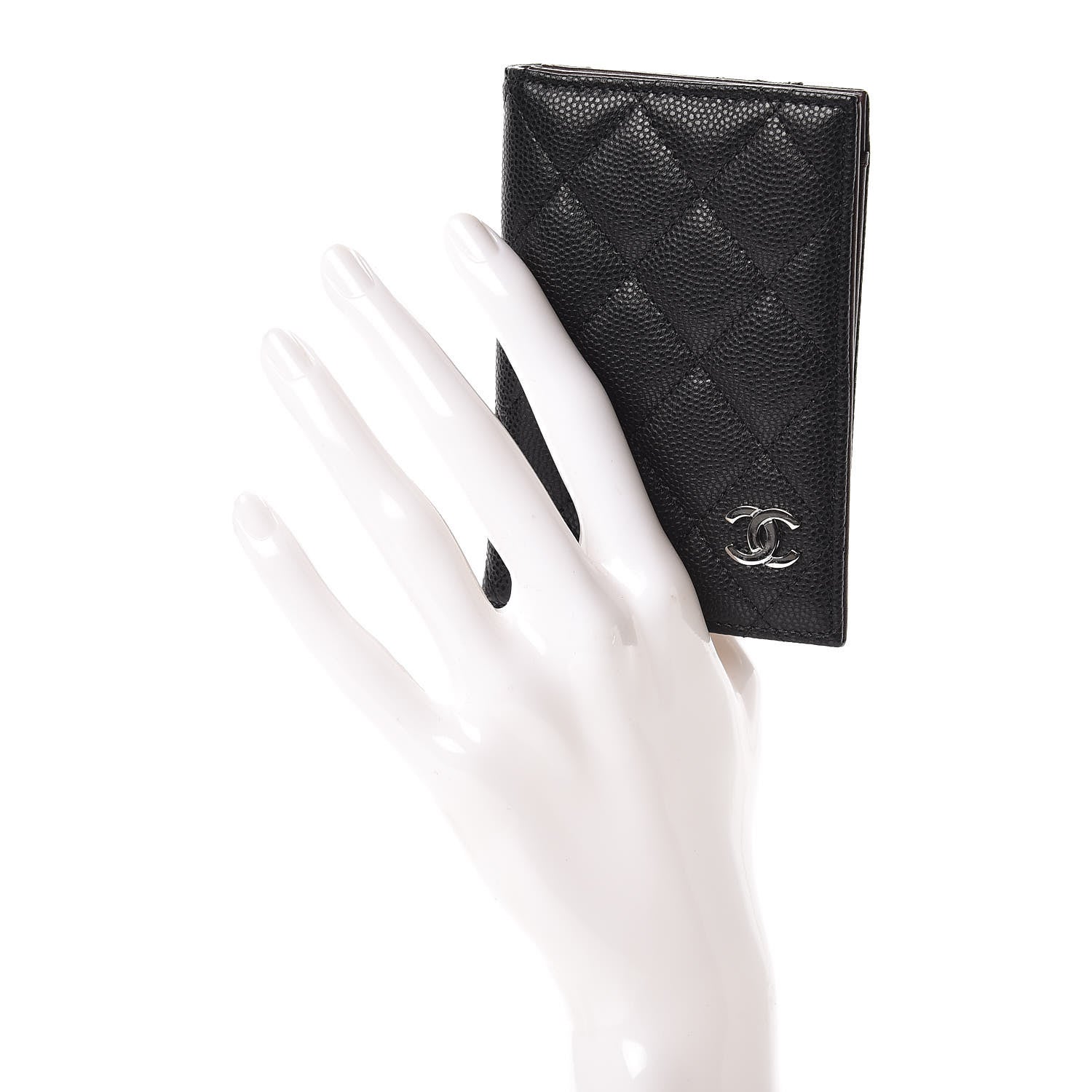 Chanel Caviar Quilted Card Holder Wallet Black 2 of 8