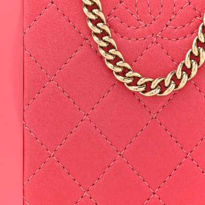 Chanel Plexiglass Lambskin Evening In The Air Mini Trolley Minaudiere Clutch Pink 8 of 11
