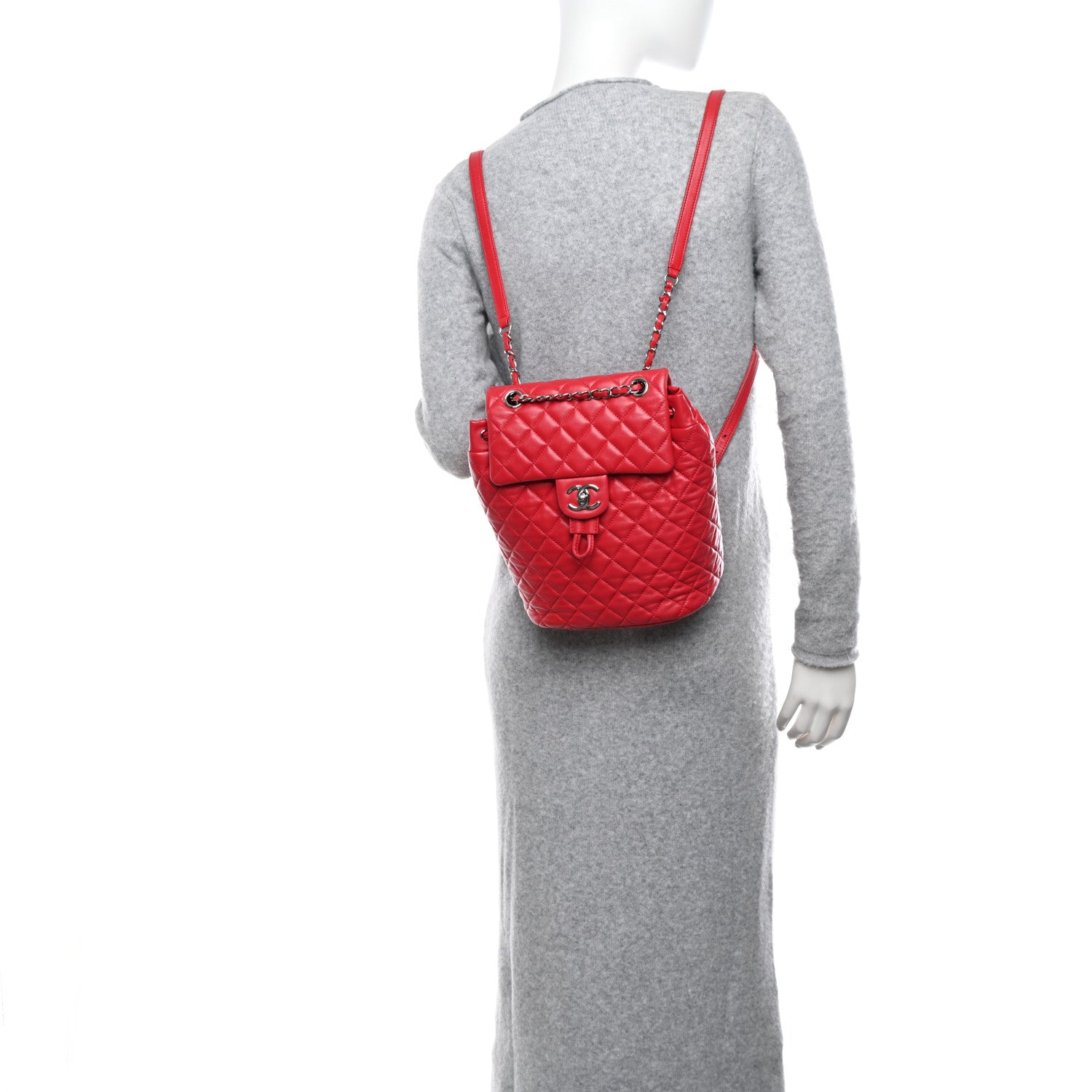 Chanel Lambskin Quilted Small Urban Spirit Backpack Red 2 of 10