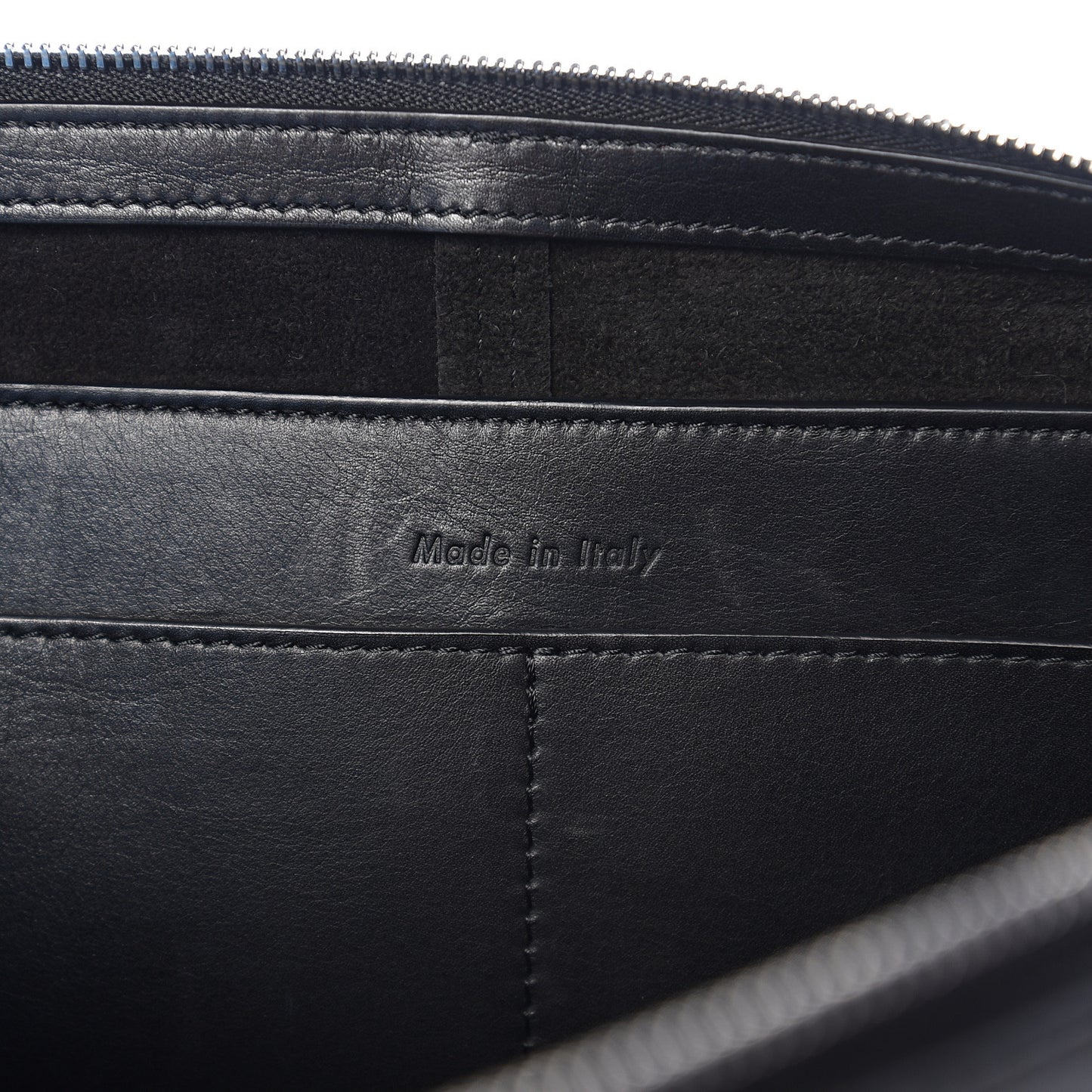Smooth Calfskin Tri-Fold Clutch on Chain Black