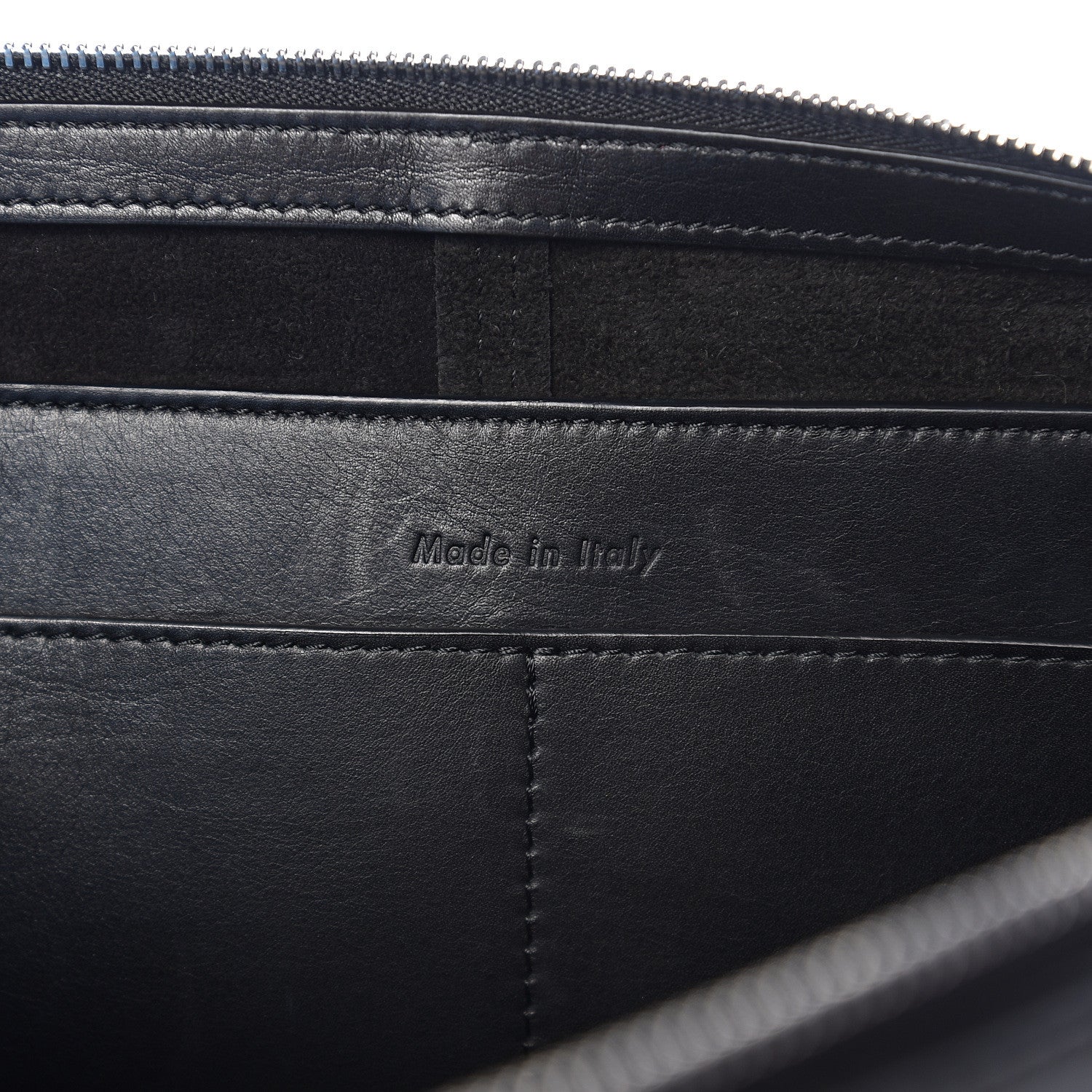 Celine Smooth Calfskin Tri-Fold Clutch on Chain Black 5 of 10