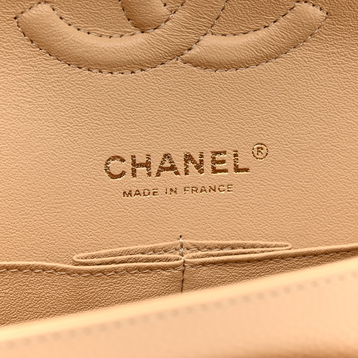 Chanel Caviar Quilted Medium Double Flap Beige 6 of 11