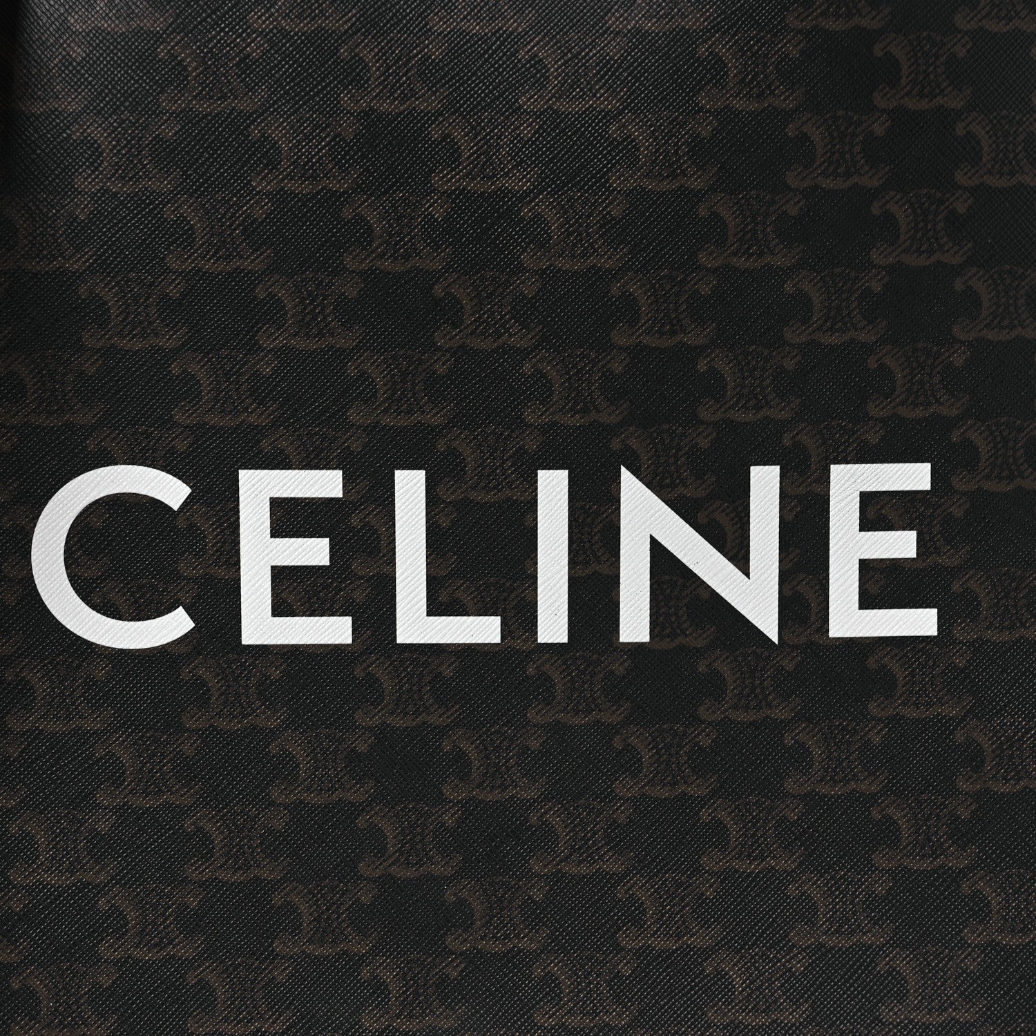 Celine Triomphe Canvas Calfskin Small Vertical Cabas Tan 9 of 15
