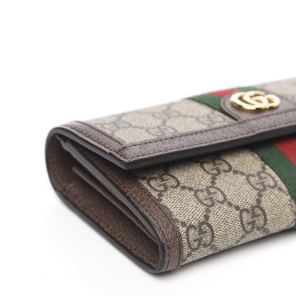Gucci GG Supreme Monogram Web Ophidia Continental Wallet Brown 8 of 11