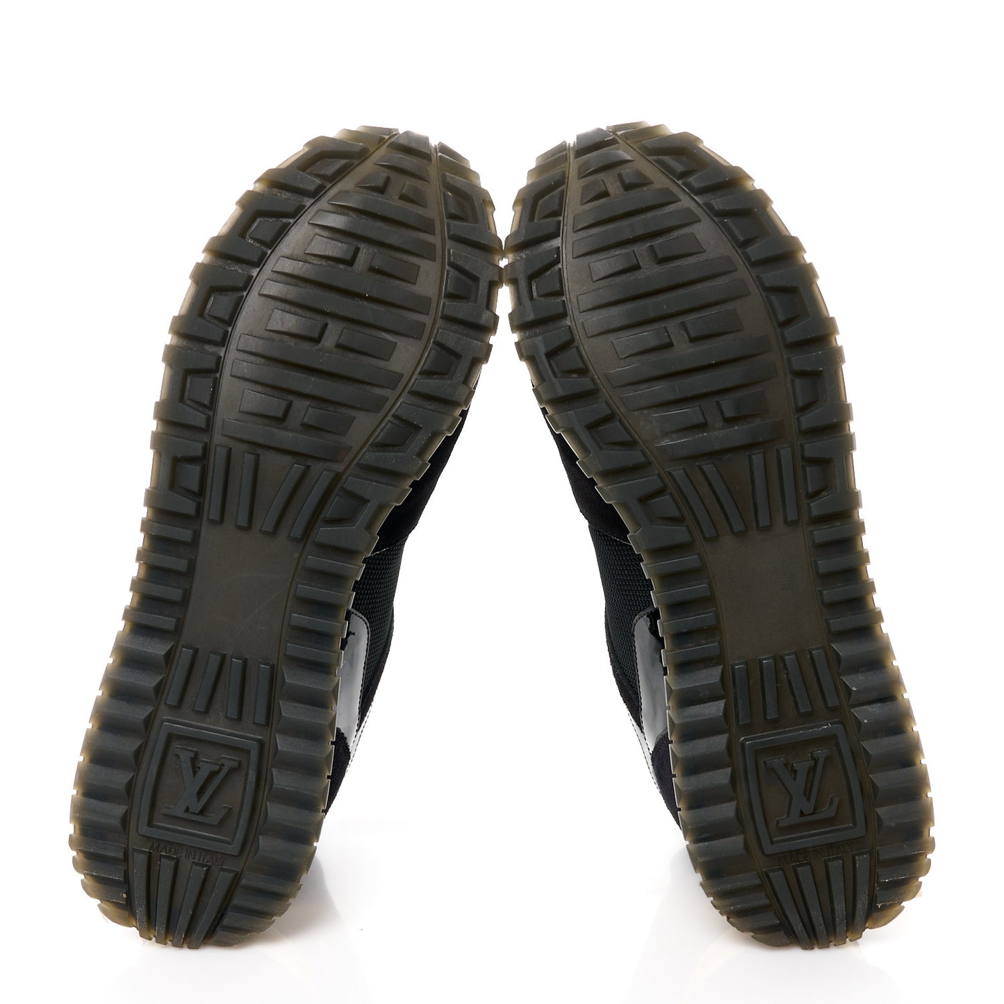 Suede Monogram Run Away Sneakers 39 Black