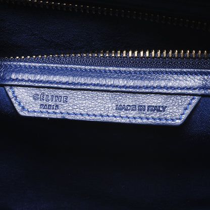 Celine Satinated Leather Mini Luggage Ink Blue 7 of 8