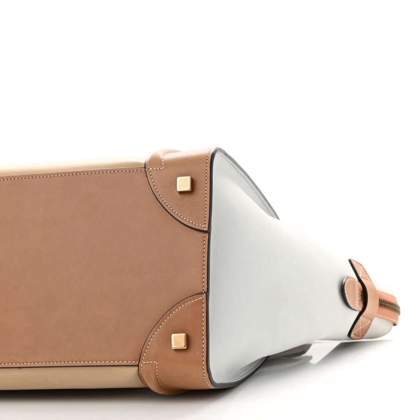 Smooth Calfskin Suede Tri-color Mini Luggage Multicolor