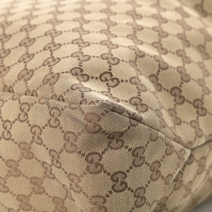 Gucci Monogram Large Horsebit Chain Hobo Off White 12 of 15