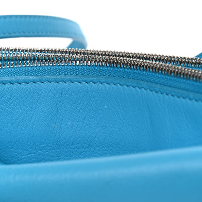 Balenciaga Supple Calfskin Papier Sight Clutch Caraibes 10 of 13
