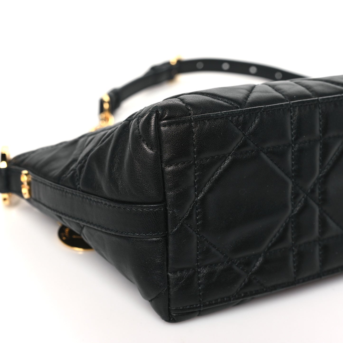Lambskin Macrocannage DiorStar Hobo Bag Black