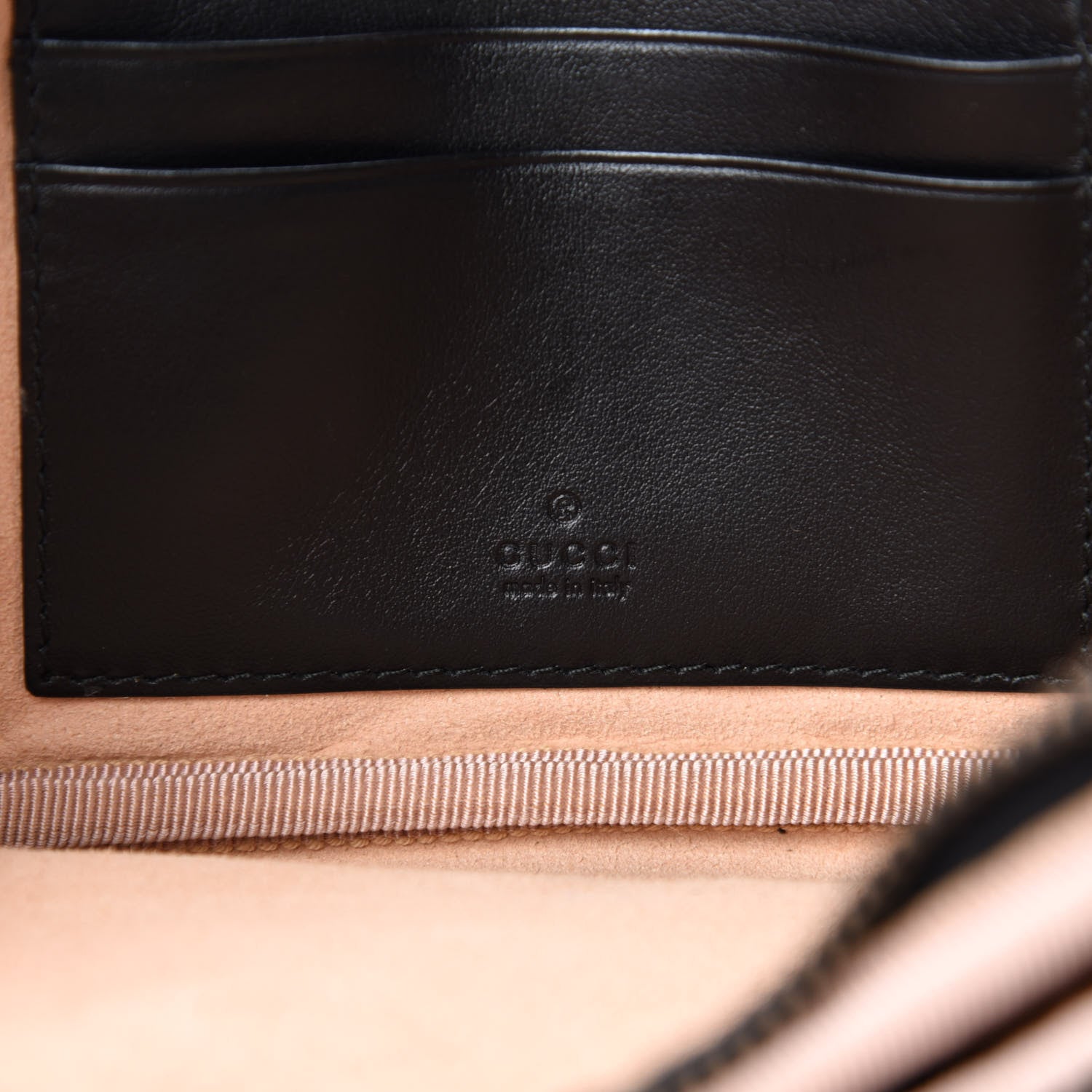 Gucci Calfskin Matelasse Mini GG Marmont Chain Crossbody Bag Black 9 of 12