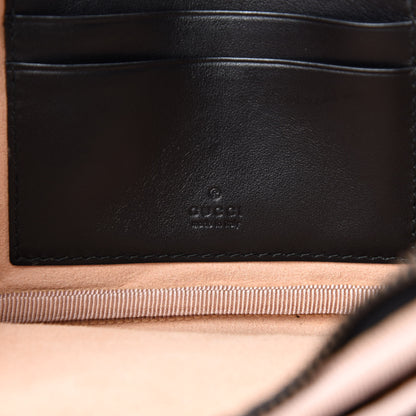 Gucci Calfskin Matelasse Mini GG Marmont Chain Crossbody Bag Black 9 of 12