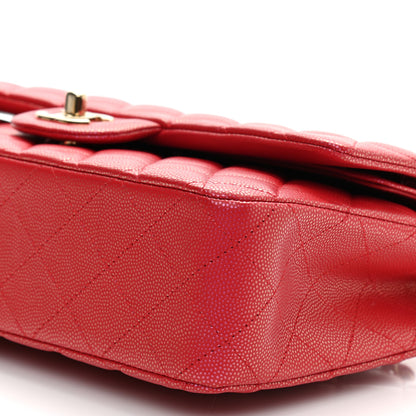 Chanel Iridescent Caviar Quilted Medium Double Flap Red 10 of 10