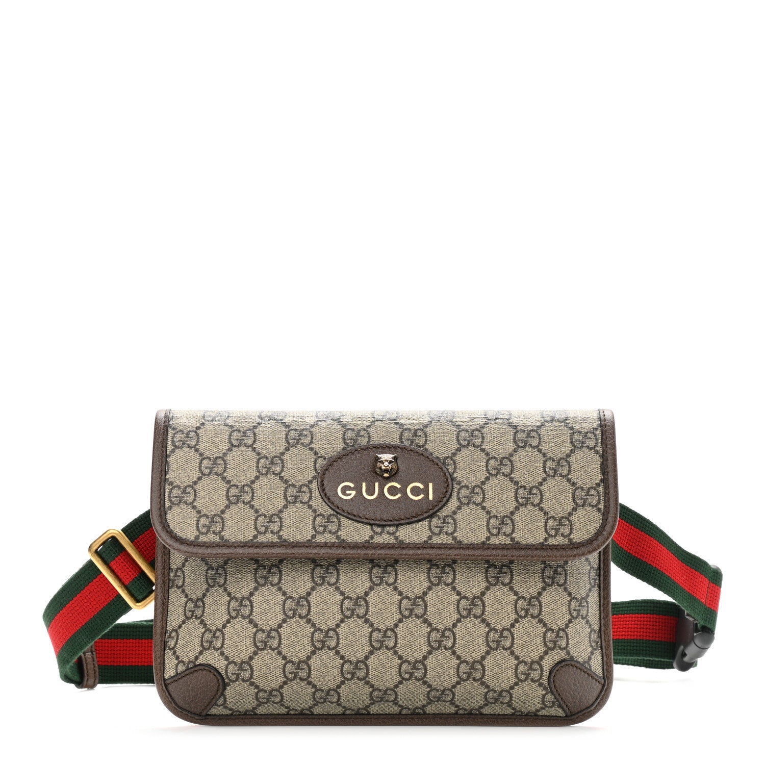 Gucci GG Supreme Monogram Neo Vintage Web Belt Bag Brown 1 of 10