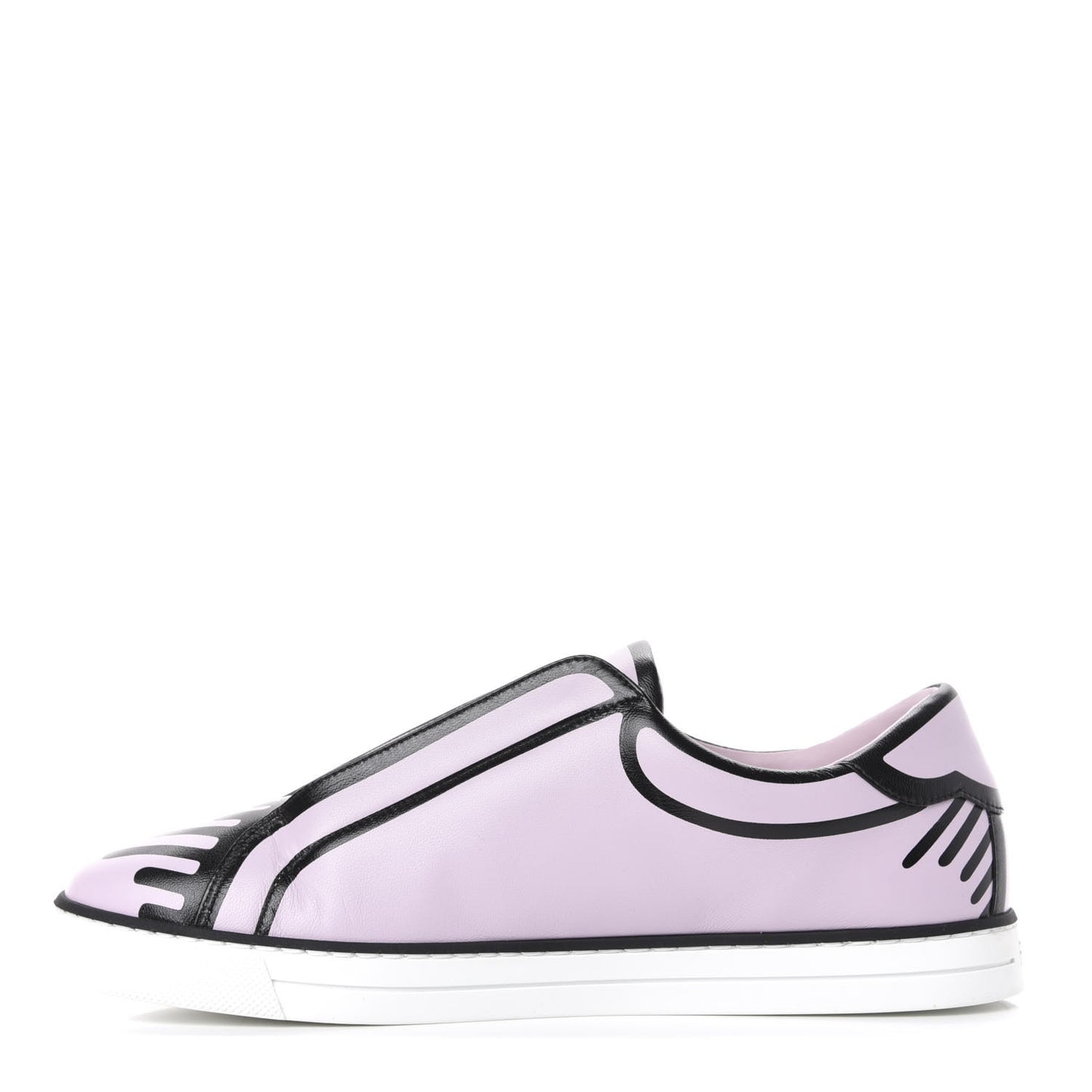 X JOSHUA VIDES Nappa Rockoclick Slip On Sneakers 38 Pink Xiloph White Black