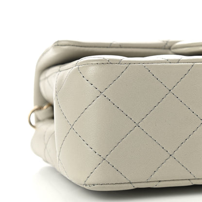 Chanel Lambskin Quilted Mini Rectangular Flap Grey 8 of 10