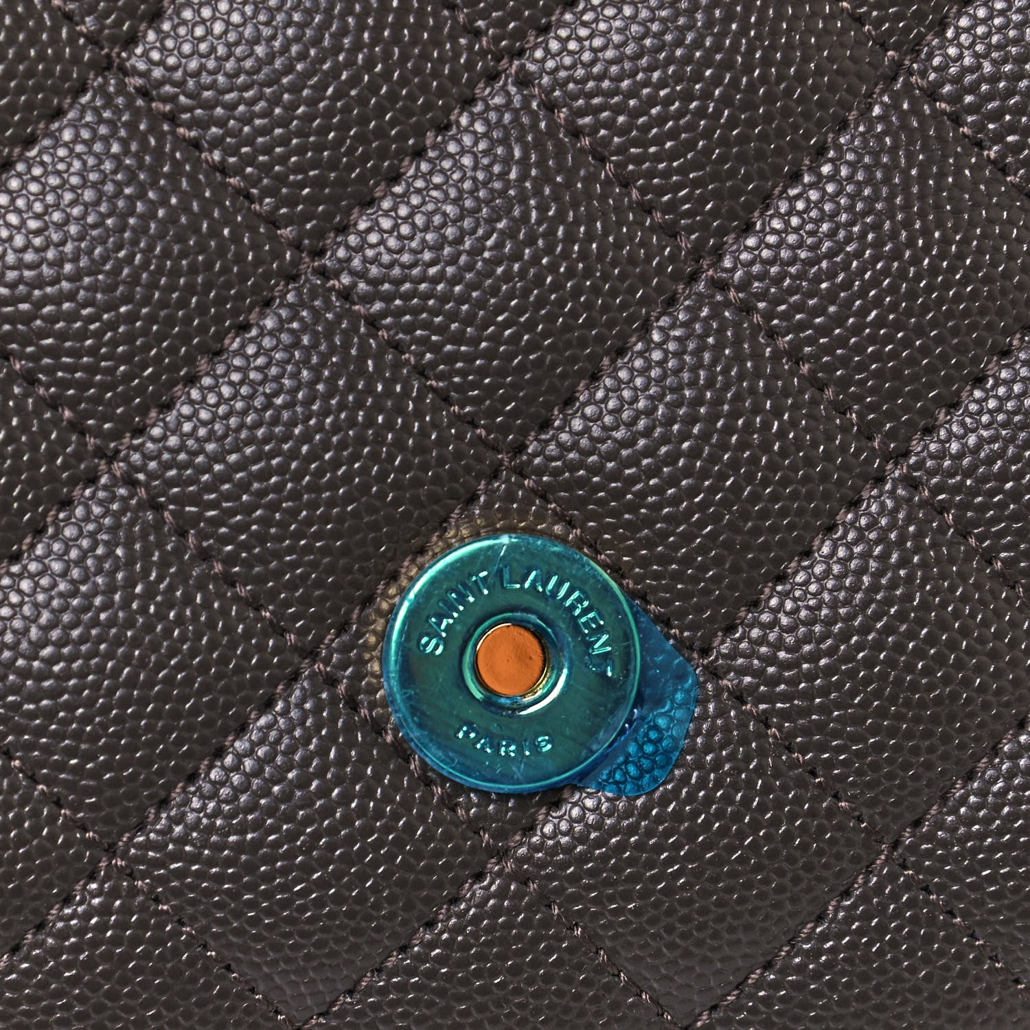 Saint Laurent Grain De Poudre Textured Mixed Matelasse Triquilt Small Monogram Satchel Pebble 11 of 13