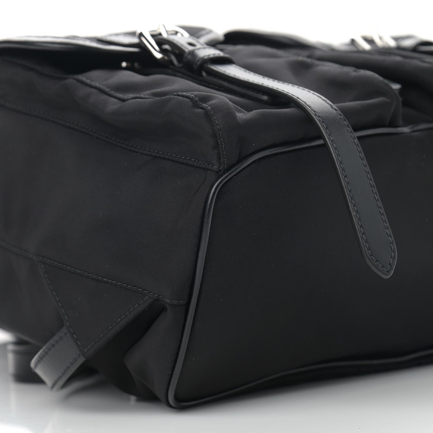 Prada Tessuto Nylon Vitello Backpack Black 10 of 11