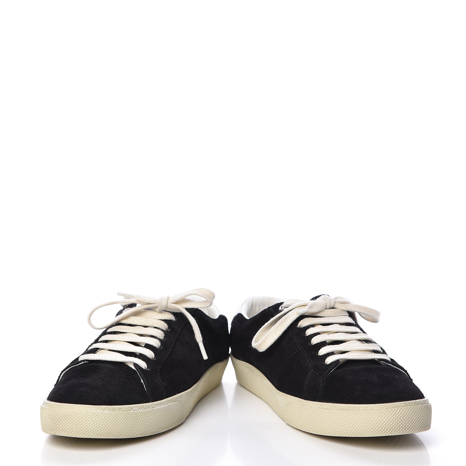Saint Laurent Distressed Suede Womens Court Classic Sneakers 39 Black 12 of 13