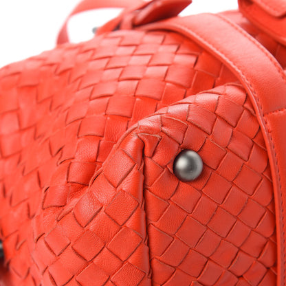 Bottega Veneta Nappa Intrecciato Montaigne Rings Satchel Red 9 of 15