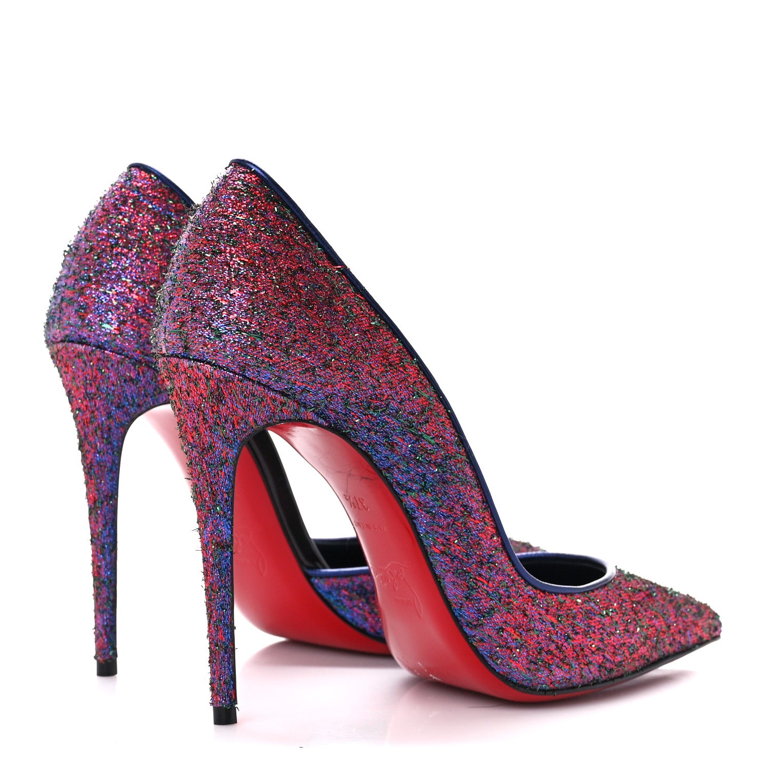 Christian Louboutin Starlight Lurex Iriza 100 Pumps 37.5 Multicolor By Night 4 of 7