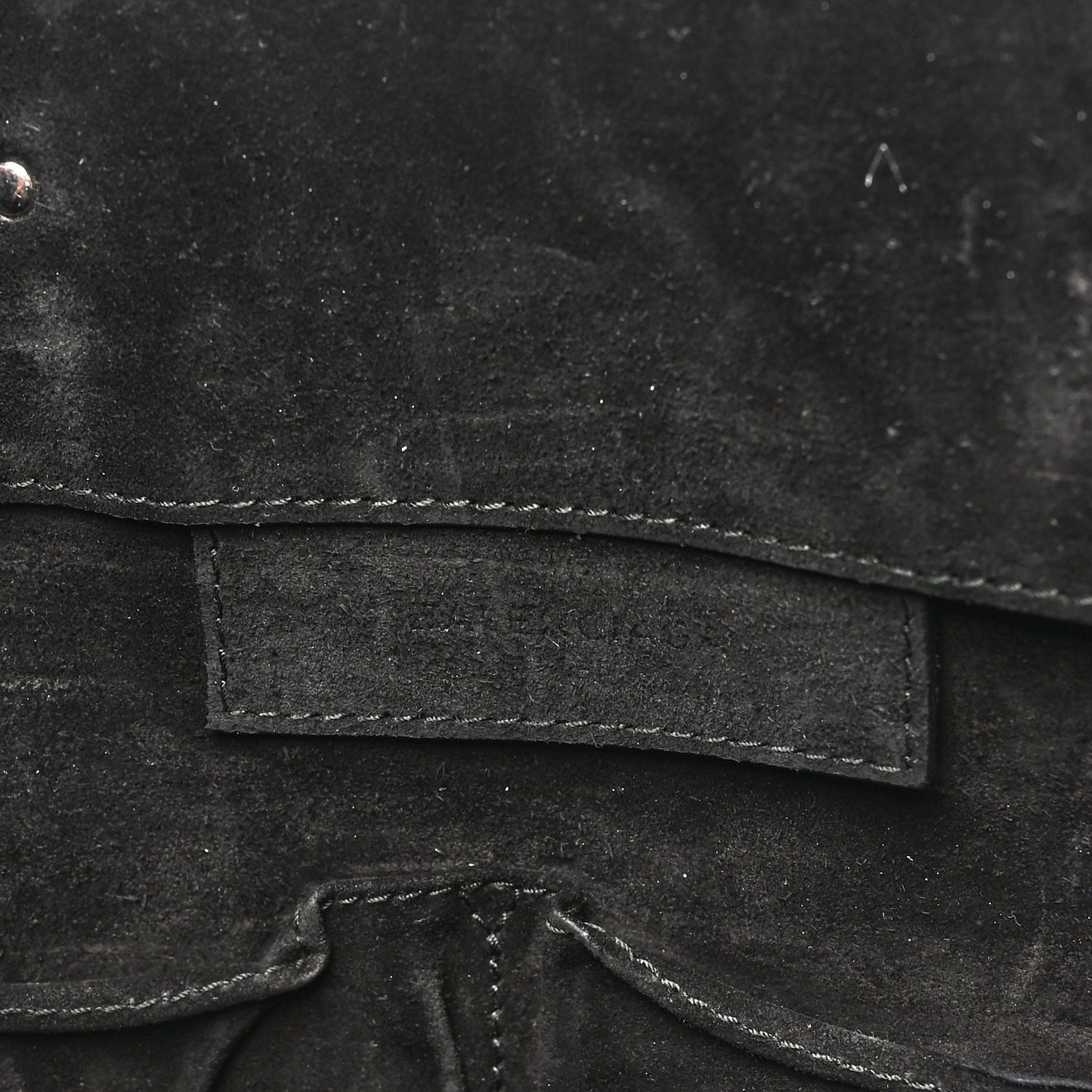 Daim Suede Plate Hardware Papier A6 Zip Around Tote Black