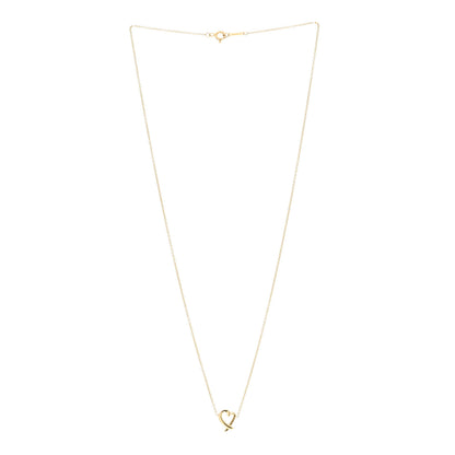Tiffany 18K Yellow Gold Mini Paloma Picasso Loving Heart Pendant Necklace 3 of 5