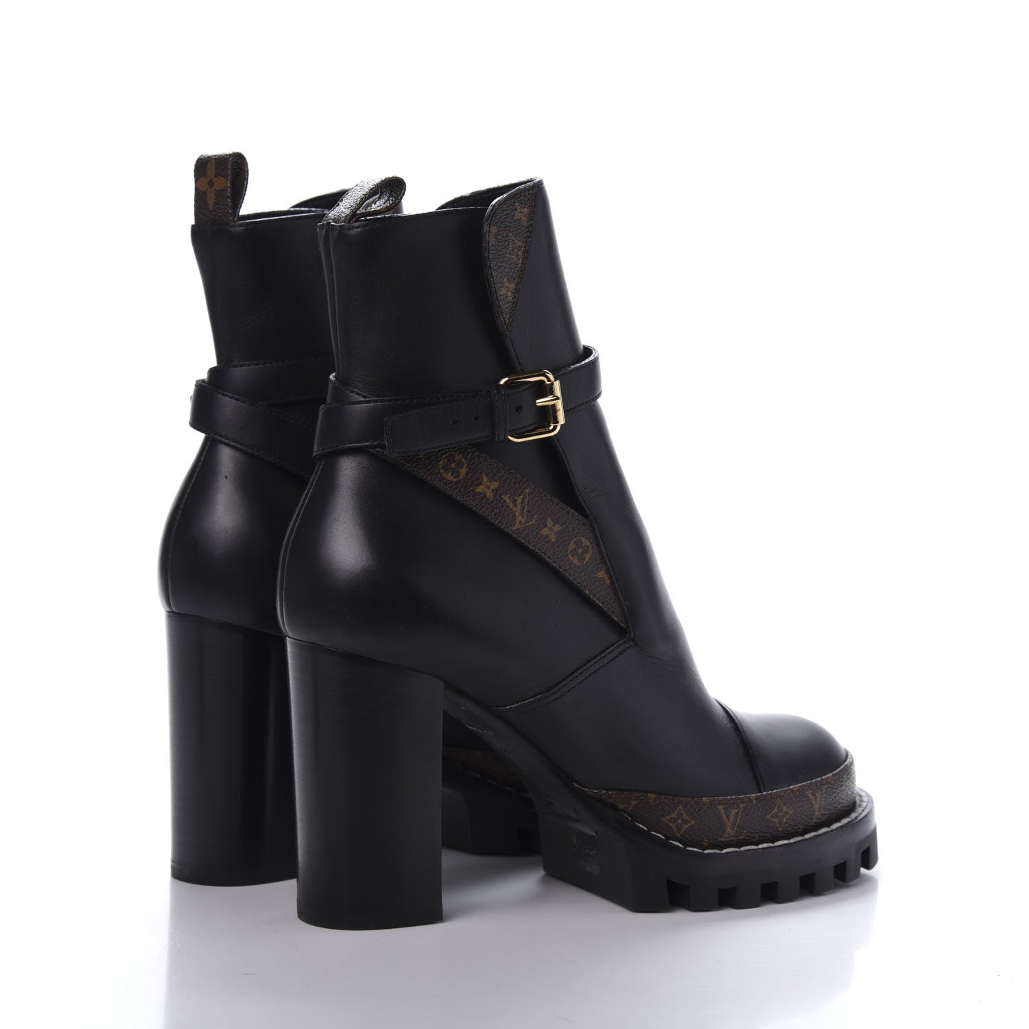 Louis Vuitton Calfskin Monogram Star Trail Ankle Boots 39 Black 4 of 8
