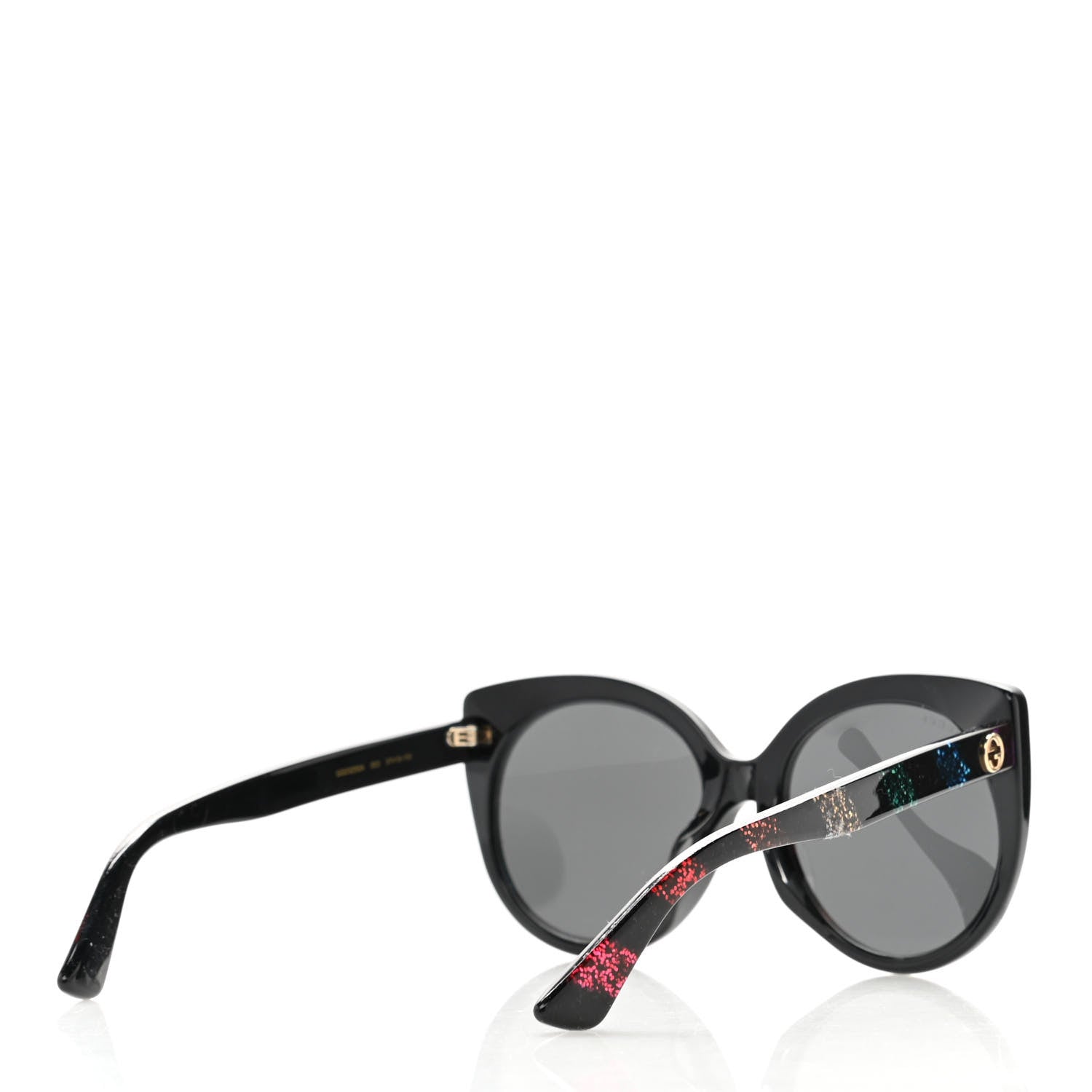 Gucci Glitter Acetate Cat Eye Sunglasses GG0325SA Black 1 of 8