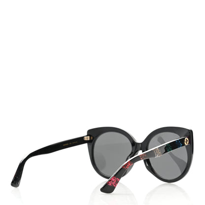 Gucci Glitter Acetate Cat Eye Sunglasses GG0325SA Black 1 of 8