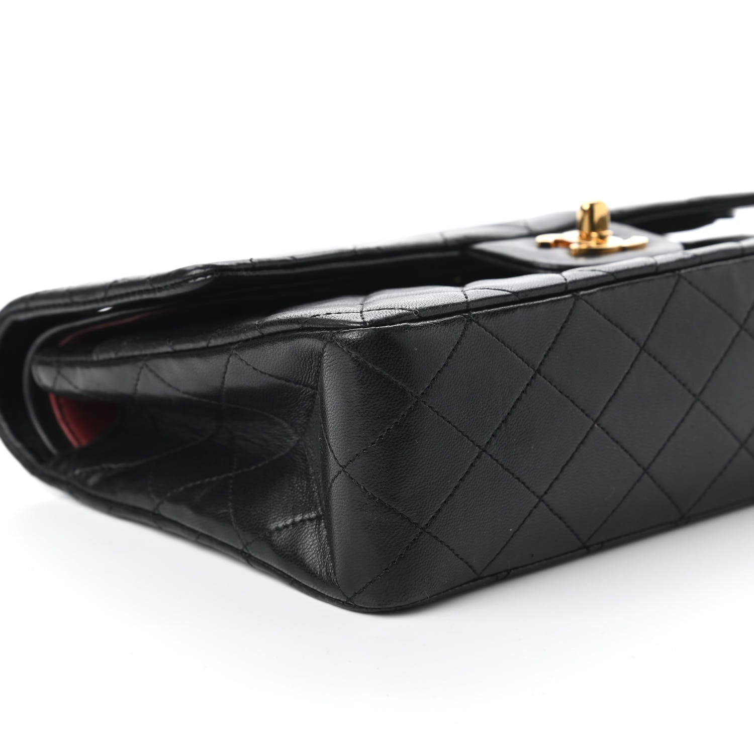 Chanel Lambskin Quilted Medium Double Flap Black 6 of 10