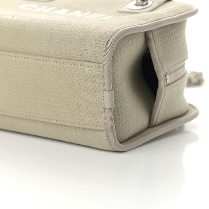 Chanel Canvas Deauville Bowling Bag Beige 10 of 11