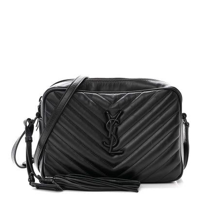 Saint Laurent Calfskin Matelasse Monogram Monochrome Lou Camera Bag Black 1 of 13