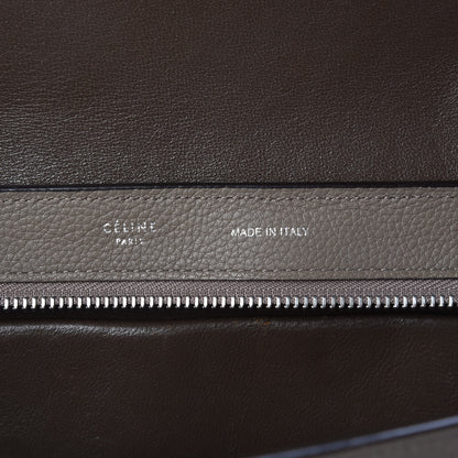 Celine Drummed Calfskin Suede Small Trapeze Souris 9 of 10