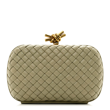Bottega Veneta Intrecciato Minaudiere Knot Clutch Travertine 1 of 6
