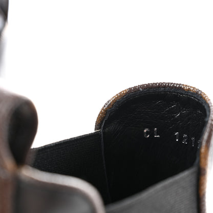 Louis Vuitton Calfskin Monogram Beaubourg Ankle Boots 37 Black 10 of 10